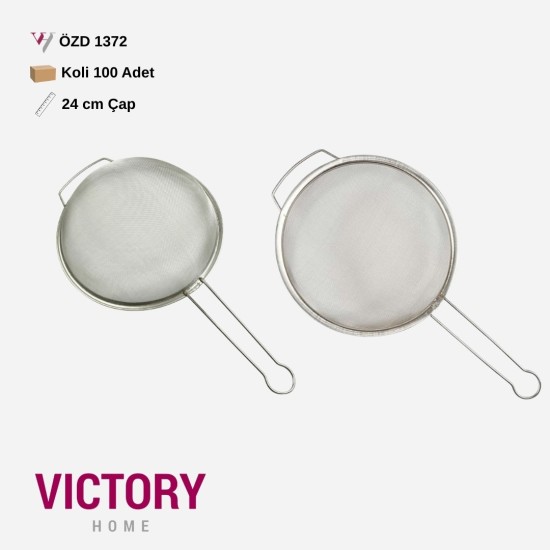 METAL SAPLI SÜZGEÇ BÜYÜK 24 CM**100