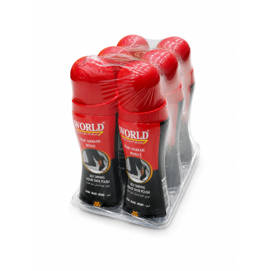 WORLD LİKİD AYAKKABI BOYASI 75 ML SİYAH PK 6**48