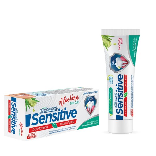 FRESH WHITE DİŞ MACUNU SENS.ALOE VERA 90 GR**12