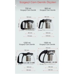 CAM DEMLİK 1100 ML**24