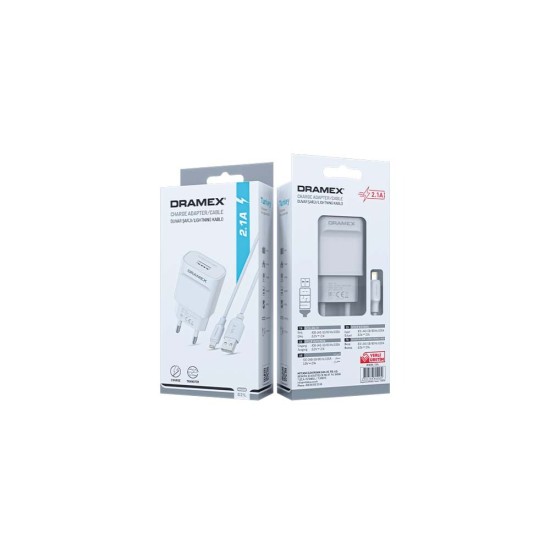 DRAMEX D21L 2.1A IPHONE ŞARJ SETİ