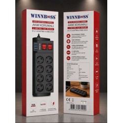 EKL 3411 AKIM KORUMALI PRİZ 8 FİŞLİ 2 METRE**30