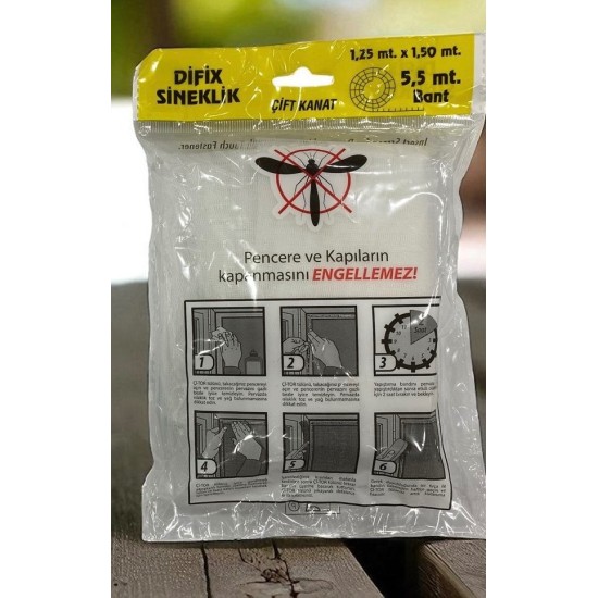SİNEKLİK ÇİFT KANAT 125X150 CM DİFİX**320