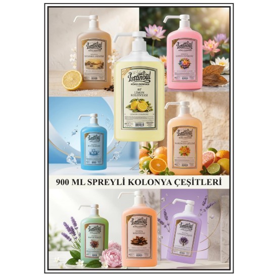 İKD KARIŞIK KOLONYA 900 ML SPREYLİ **12