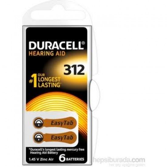 DURACELL KULAKLIK PİL 312 (6 LI PKT)