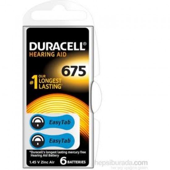 DURACELL KULAKLIK PİL 675 (6 LI PKT)