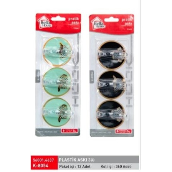 K-8054 YUVARLAK ŞEFFAF ASKI PK 12 **360