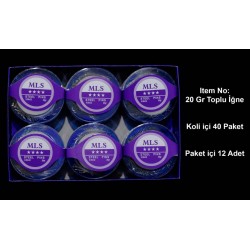 TOPLU İĞNE MAVİ KUTULU SÜNGERLİ 20 GR PK 12**480