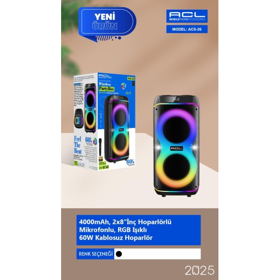 ACL ACS 26 60W BLUETOOTH HOPARLÖR