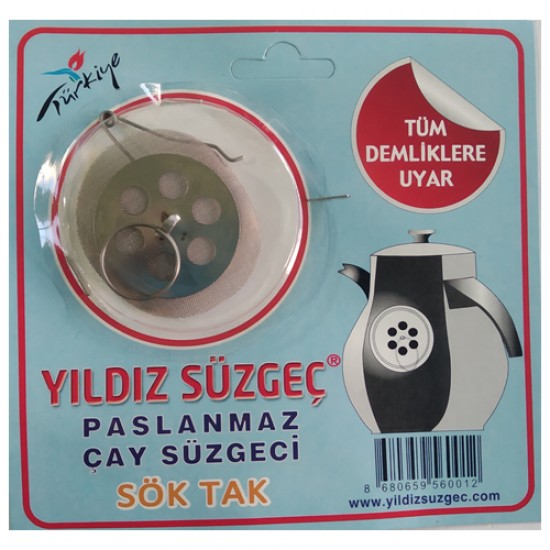 YILDIZ ÇAY SÜZGEÇ TEKLİ PK:50**20