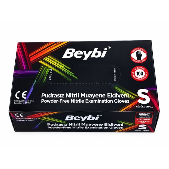 BEYBİ LATEKS ELDİVEN SİYAH PUDRASIZ SMALL**20